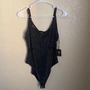 Forever 21 Black Shiny Body Suit